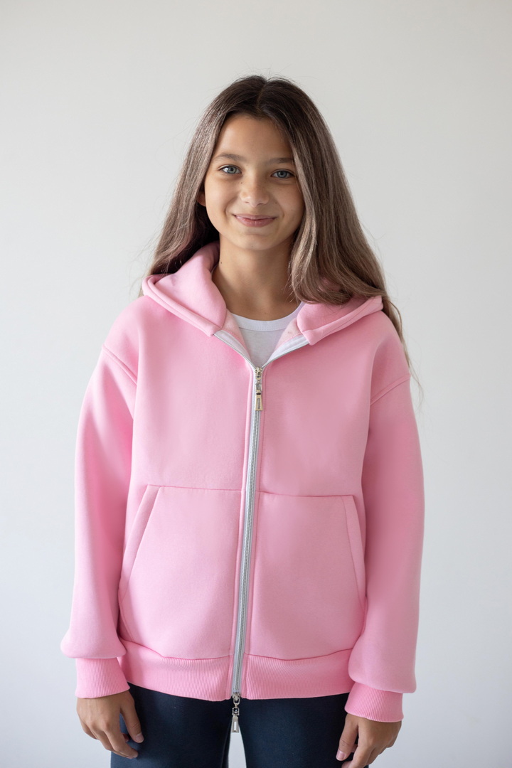 Зіп-худі oversize з капюшоном для дівчат-підлітків